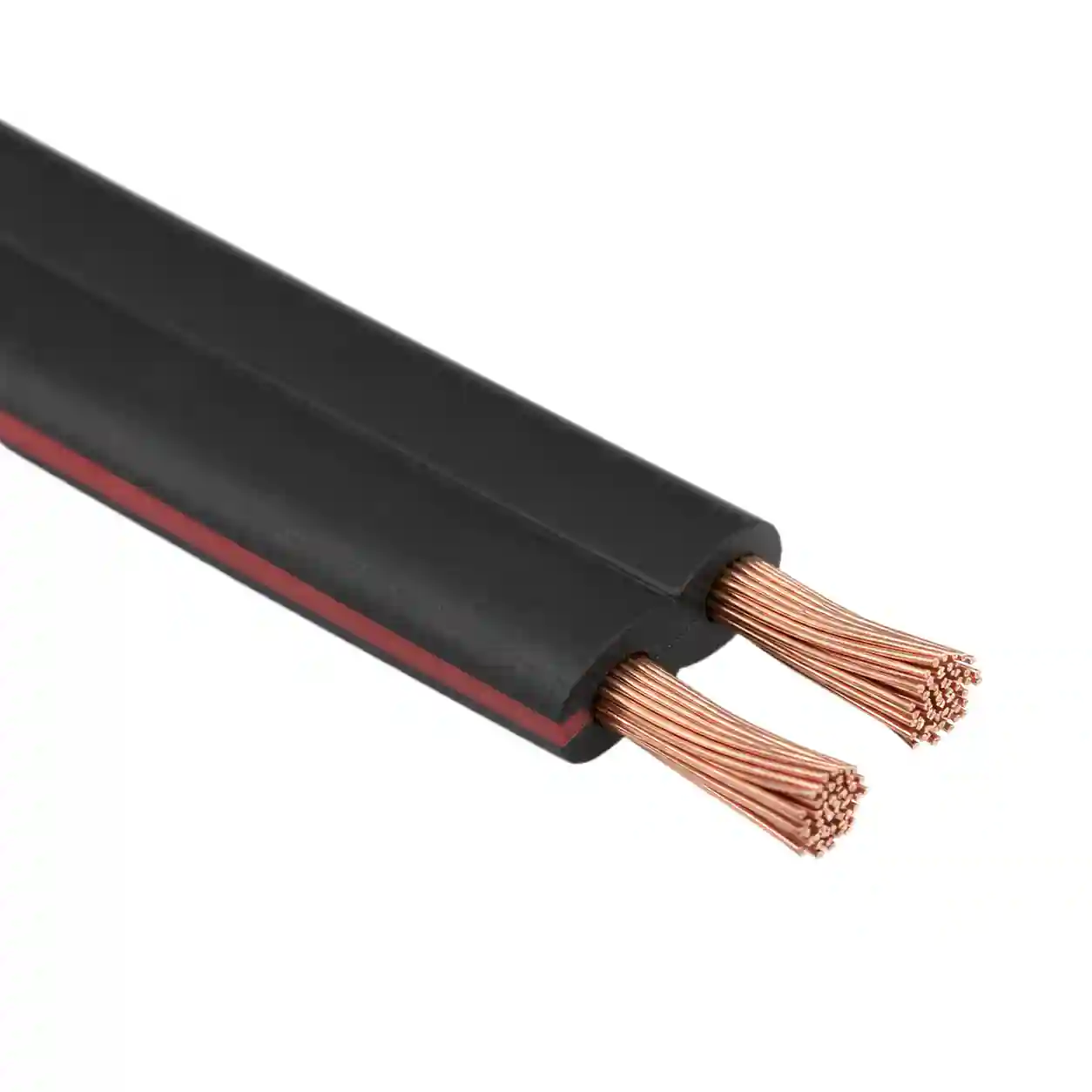 Plochý kabel CYH100BkR černý černo-rudý pro LED pásky